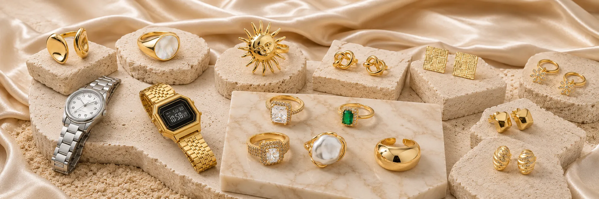 Colección ARGIRA de aros, anillos y relojes