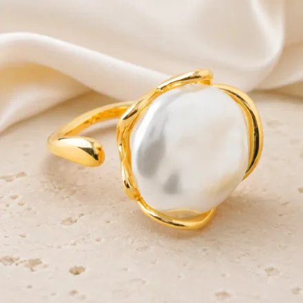 Anillo Perla Ovalada